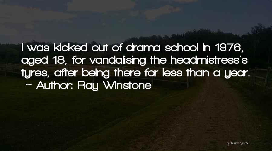 Ray Winstone Quotes: I Was Kicked Out Of Drama School In 1976, Aged 18, For Vandalising The Headmistress's Tyres, After Being There For