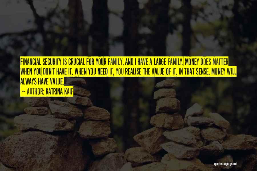 Katrina Kaif Quotes: Financial Security Is Crucial For Your Family, And I Have A Large Family. Money Does Matter When You Don't Have