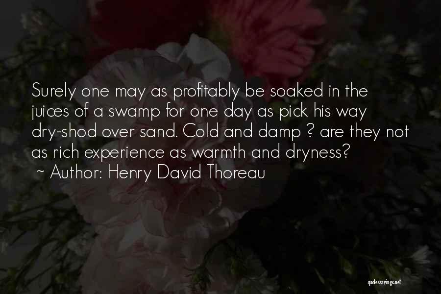 Henry David Thoreau Quotes: Surely One May As Profitably Be Soaked In The Juices Of A Swamp For One Day As Pick His Way