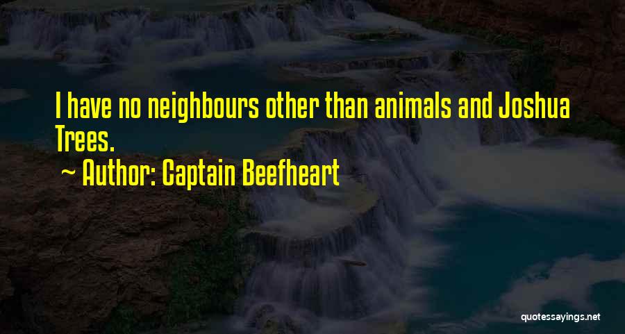 Captain Beefheart Quotes: I Have No Neighbours Other Than Animals And Joshua Trees.