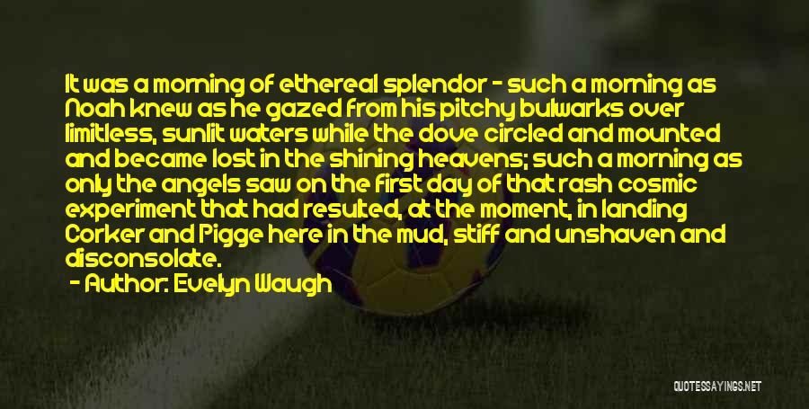 Evelyn Waugh Quotes: It Was A Morning Of Ethereal Splendor - Such A Morning As Noah Knew As He Gazed From His Pitchy
