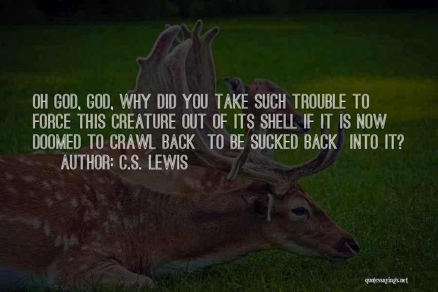 C.S. Lewis Quotes: Oh God, God, Why Did You Take Such Trouble To Force This Creature Out Of Its Shell If It Is