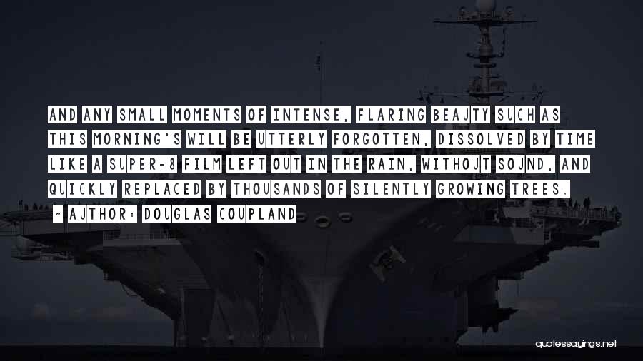 Douglas Coupland Quotes: And Any Small Moments Of Intense, Flaring Beauty Such As This Morning's Will Be Utterly Forgotten, Dissolved By Time Like