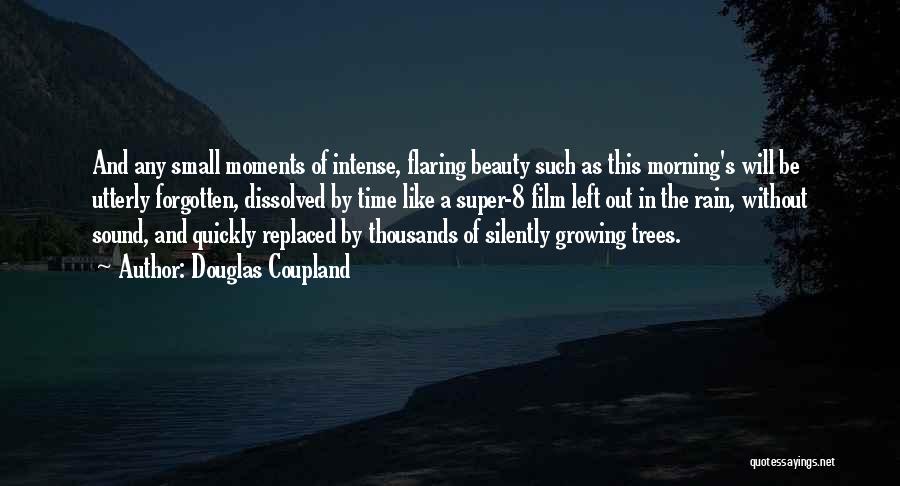 Douglas Coupland Quotes: And Any Small Moments Of Intense, Flaring Beauty Such As This Morning's Will Be Utterly Forgotten, Dissolved By Time Like