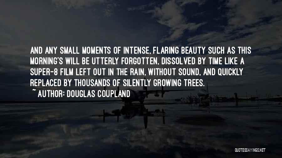 Douglas Coupland Quotes: And Any Small Moments Of Intense, Flaring Beauty Such As This Morning's Will Be Utterly Forgotten, Dissolved By Time Like