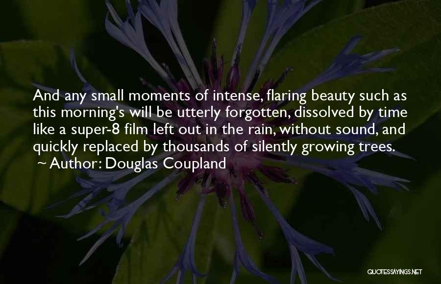 Douglas Coupland Quotes: And Any Small Moments Of Intense, Flaring Beauty Such As This Morning's Will Be Utterly Forgotten, Dissolved By Time Like