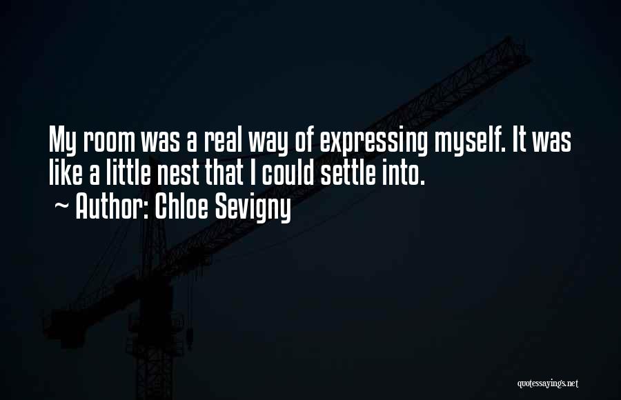 Chloe Sevigny Quotes: My Room Was A Real Way Of Expressing Myself. It Was Like A Little Nest That I Could Settle Into.