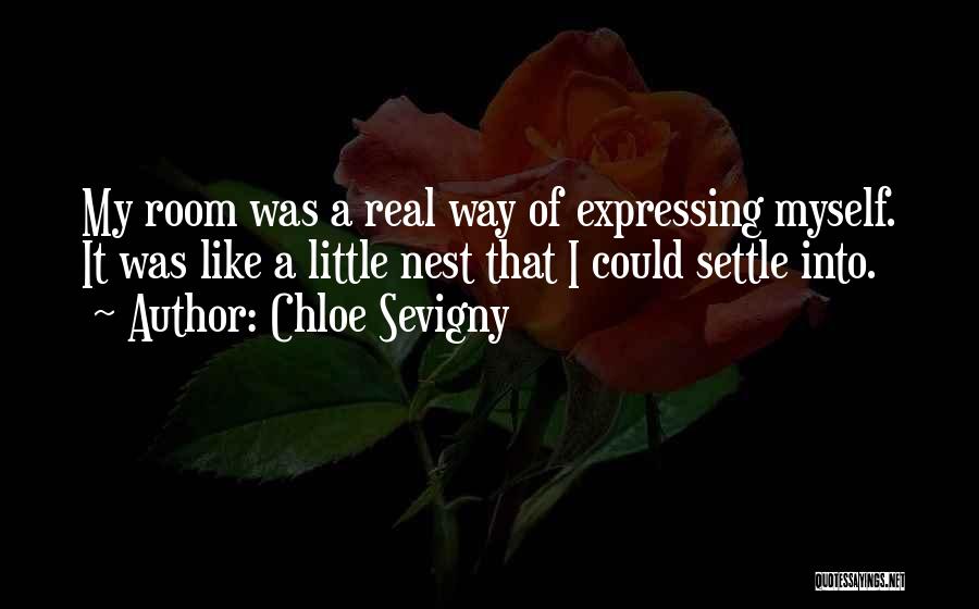 Chloe Sevigny Quotes: My Room Was A Real Way Of Expressing Myself. It Was Like A Little Nest That I Could Settle Into.