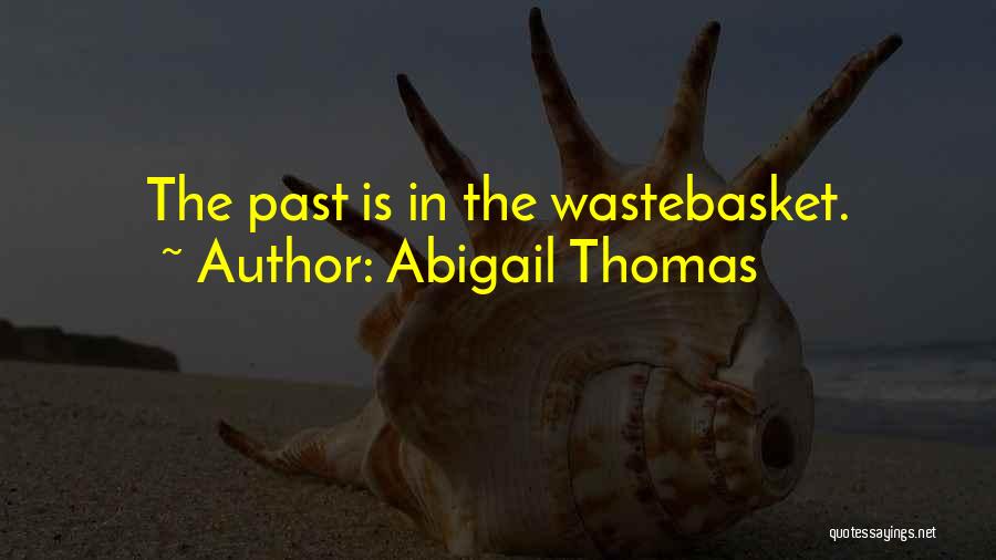Abigail Thomas Quotes: The Past Is In The Wastebasket.