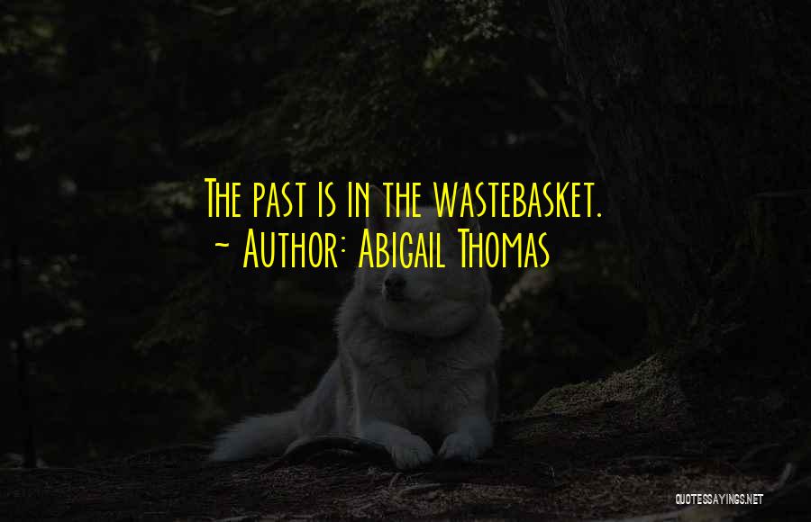 Abigail Thomas Quotes: The Past Is In The Wastebasket.