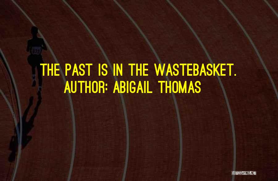 Abigail Thomas Quotes: The Past Is In The Wastebasket.