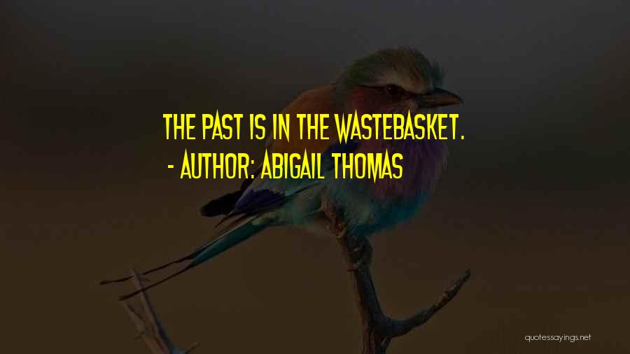 Abigail Thomas Quotes: The Past Is In The Wastebasket.