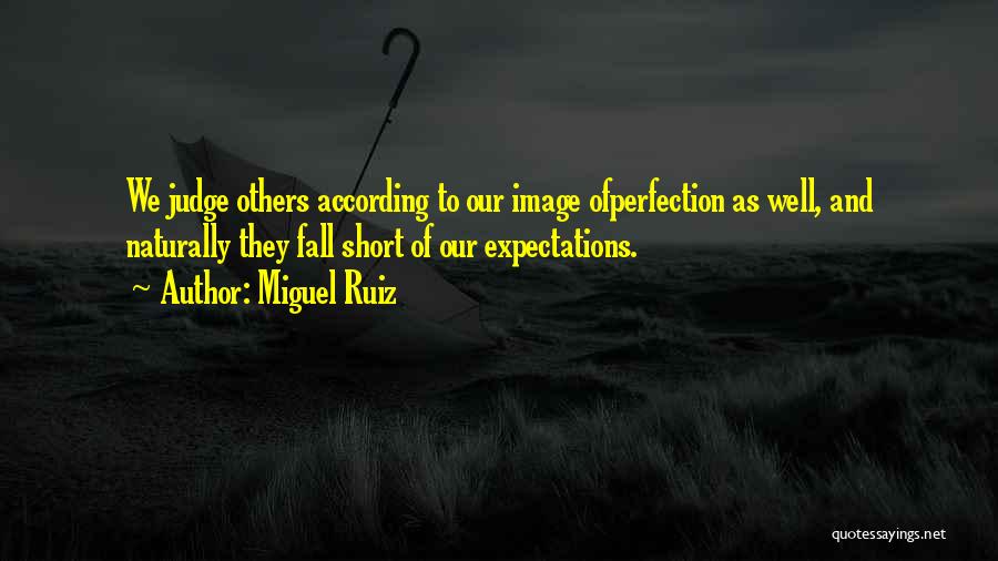 Miguel Ruiz Quotes: We Judge Others According To Our Image Ofperfection As Well, And Naturally They Fall Short Of Our Expectations.