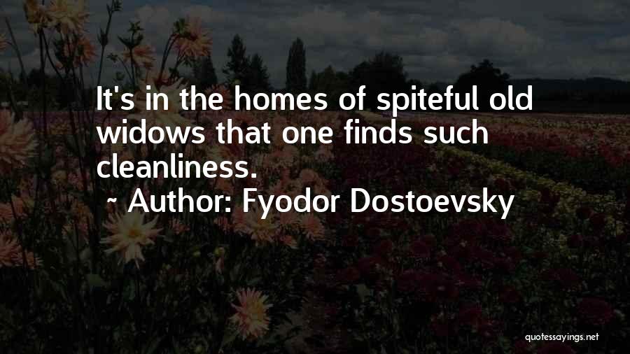 Fyodor Dostoevsky Quotes: It's In The Homes Of Spiteful Old Widows That One Finds Such Cleanliness.