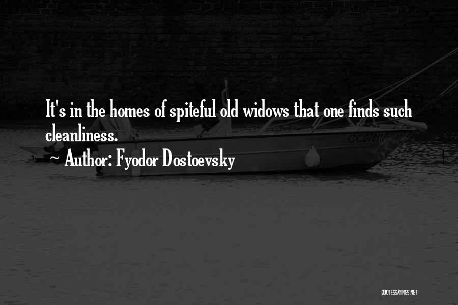 Fyodor Dostoevsky Quotes: It's In The Homes Of Spiteful Old Widows That One Finds Such Cleanliness.