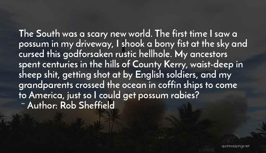 Rob Sheffield Quotes: The South Was A Scary New World. The First Time I Saw A Possum In My Driveway, I Shook A