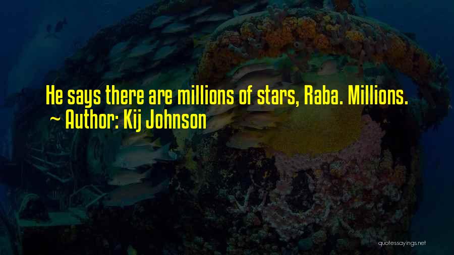 Kij Johnson Quotes: He Says There Are Millions Of Stars, Raba. Millions.