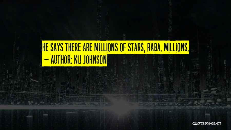 Kij Johnson Quotes: He Says There Are Millions Of Stars, Raba. Millions.