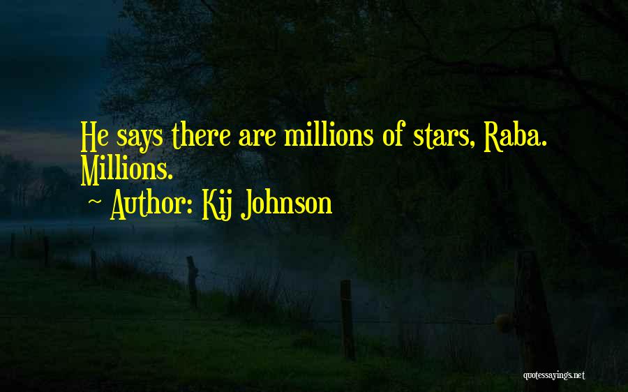 Kij Johnson Quotes: He Says There Are Millions Of Stars, Raba. Millions.