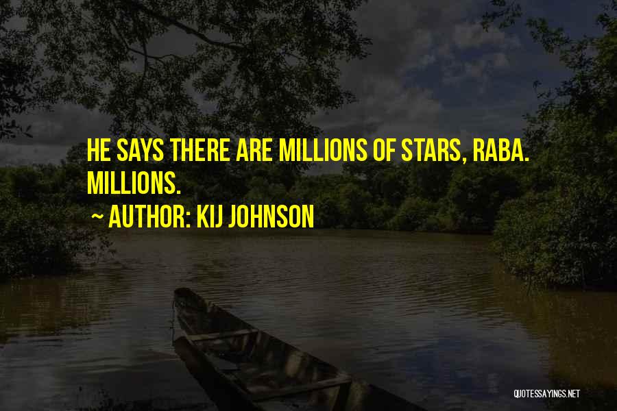 Kij Johnson Quotes: He Says There Are Millions Of Stars, Raba. Millions.