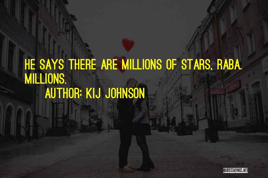 Kij Johnson Quotes: He Says There Are Millions Of Stars, Raba. Millions.