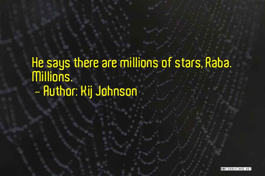 Kij Johnson Quotes: He Says There Are Millions Of Stars, Raba. Millions.