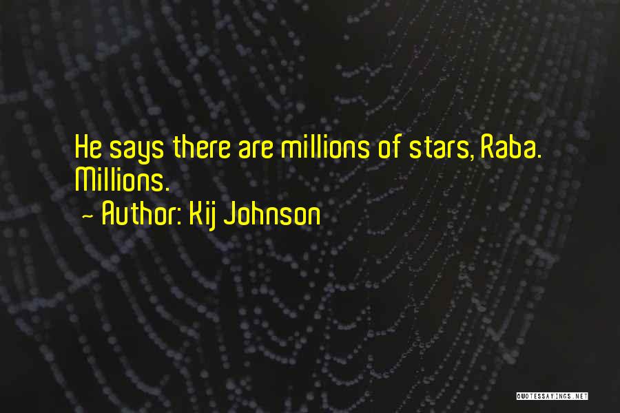 Kij Johnson Quotes: He Says There Are Millions Of Stars, Raba. Millions.