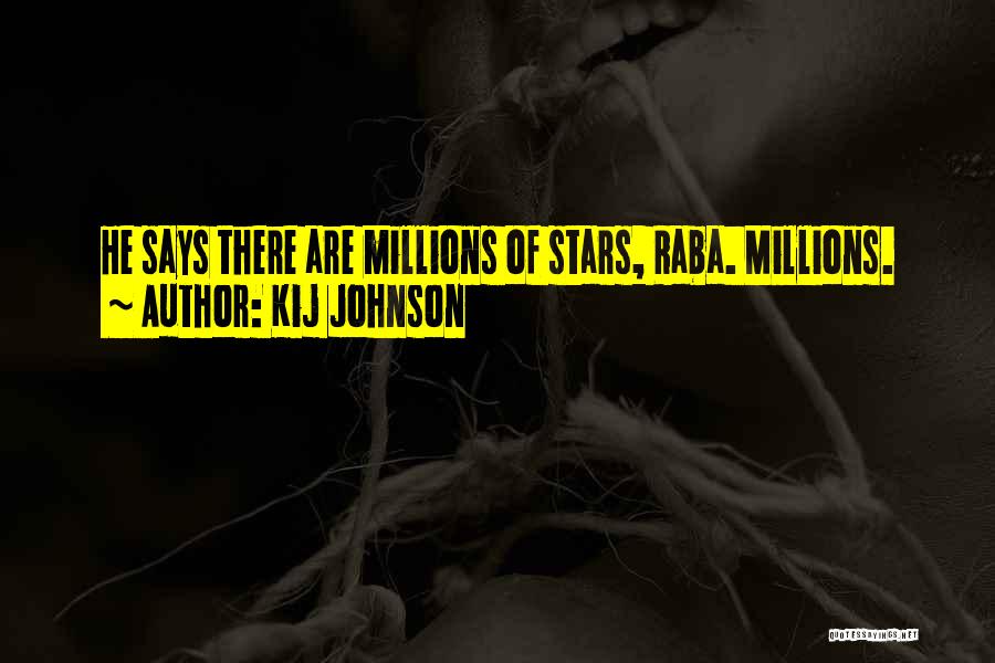 Kij Johnson Quotes: He Says There Are Millions Of Stars, Raba. Millions.