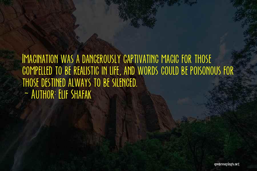 Elif Shafak Quotes: Imagination Was A Dangerously Captivating Magic For Those Compelled To Be Realistic In Life, And Words Could Be Poisonous For