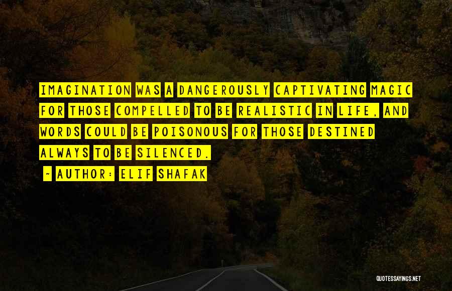 Elif Shafak Quotes: Imagination Was A Dangerously Captivating Magic For Those Compelled To Be Realistic In Life, And Words Could Be Poisonous For