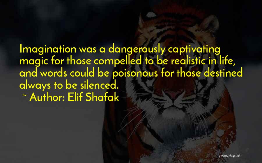 Elif Shafak Quotes: Imagination Was A Dangerously Captivating Magic For Those Compelled To Be Realistic In Life, And Words Could Be Poisonous For