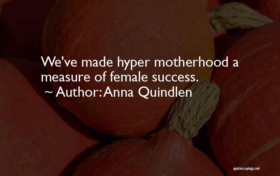 Anna Quindlen Quotes: We've Made Hyper Motherhood A Measure Of Female Success.