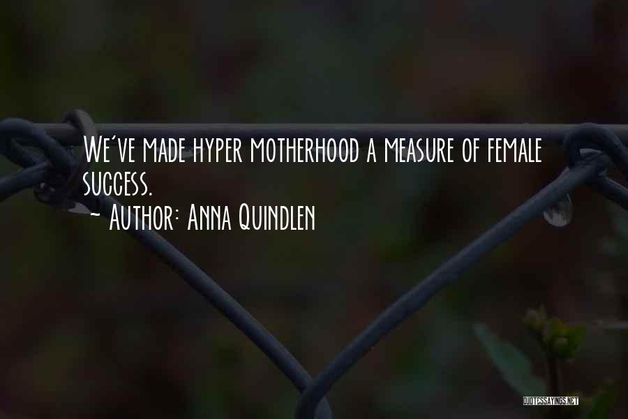 Anna Quindlen Quotes: We've Made Hyper Motherhood A Measure Of Female Success.