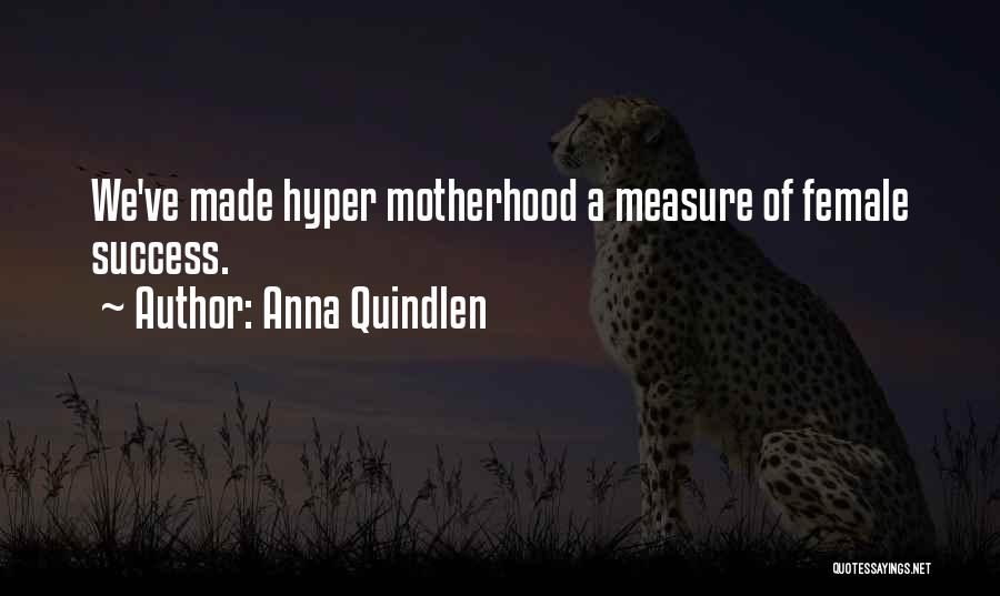 Anna Quindlen Quotes: We've Made Hyper Motherhood A Measure Of Female Success.