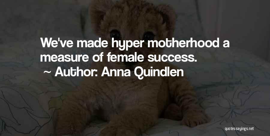 Anna Quindlen Quotes: We've Made Hyper Motherhood A Measure Of Female Success.