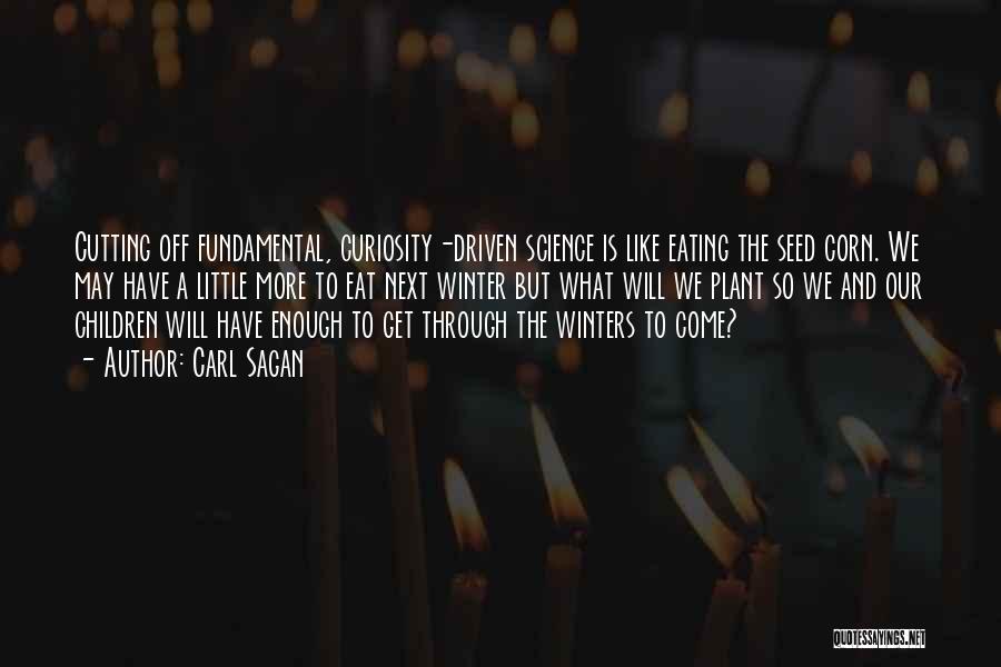 Carl Sagan Quotes: Cutting Off Fundamental, Curiosity-driven Science Is Like Eating The Seed Corn. We May Have A Little More To Eat Next