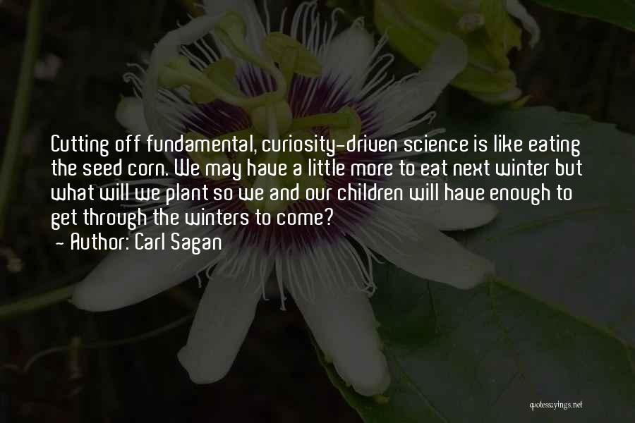 Carl Sagan Quotes: Cutting Off Fundamental, Curiosity-driven Science Is Like Eating The Seed Corn. We May Have A Little More To Eat Next