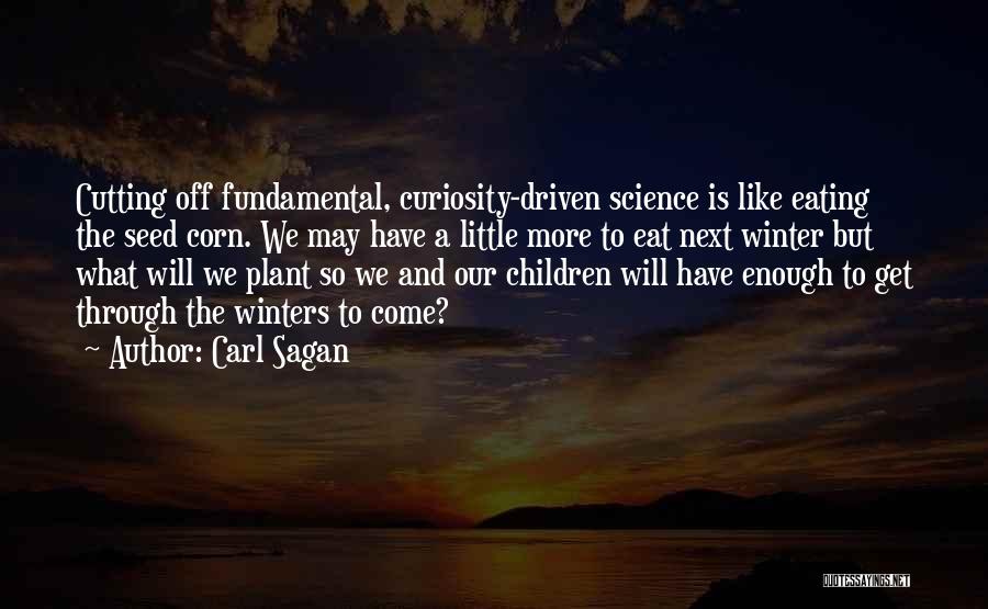 Carl Sagan Quotes: Cutting Off Fundamental, Curiosity-driven Science Is Like Eating The Seed Corn. We May Have A Little More To Eat Next