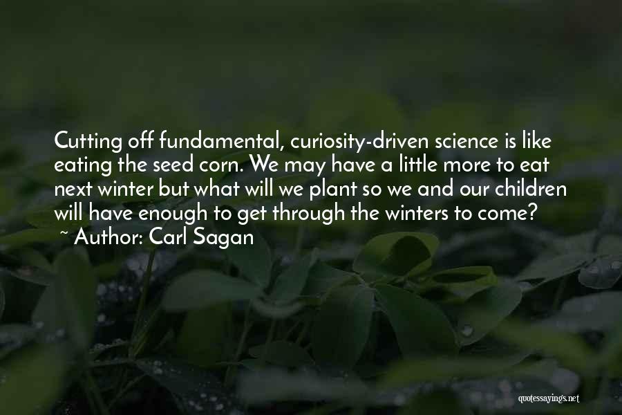 Carl Sagan Quotes: Cutting Off Fundamental, Curiosity-driven Science Is Like Eating The Seed Corn. We May Have A Little More To Eat Next