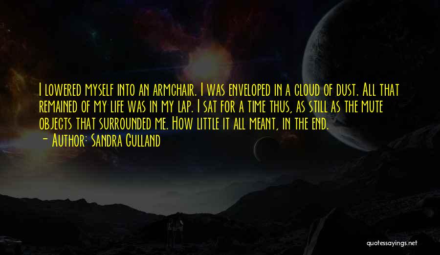 Sandra Gulland Quotes: I Lowered Myself Into An Armchair. I Was Enveloped In A Cloud Of Dust. All That Remained Of My Life