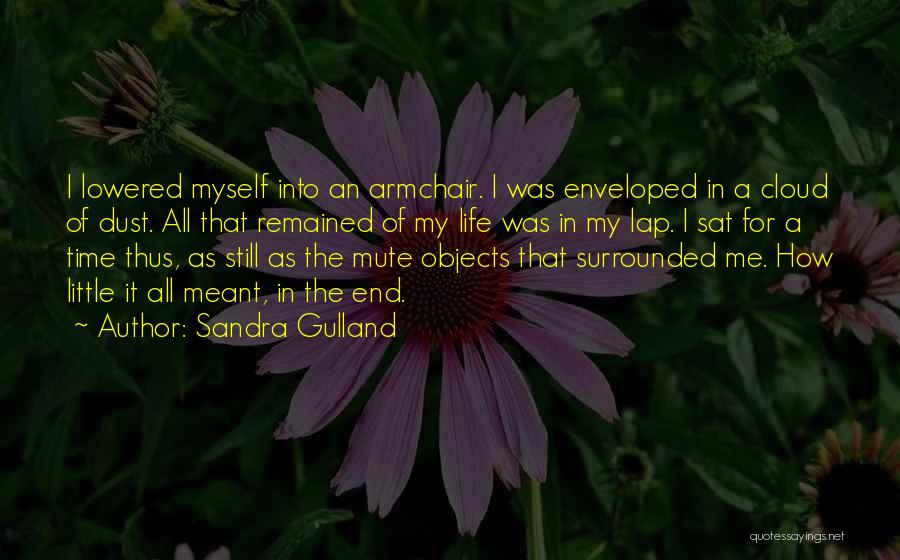 Sandra Gulland Quotes: I Lowered Myself Into An Armchair. I Was Enveloped In A Cloud Of Dust. All That Remained Of My Life