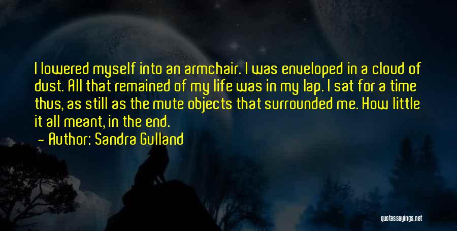 Sandra Gulland Quotes: I Lowered Myself Into An Armchair. I Was Enveloped In A Cloud Of Dust. All That Remained Of My Life