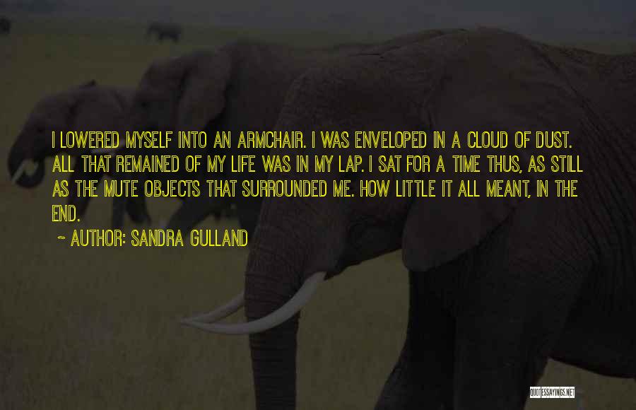 Sandra Gulland Quotes: I Lowered Myself Into An Armchair. I Was Enveloped In A Cloud Of Dust. All That Remained Of My Life