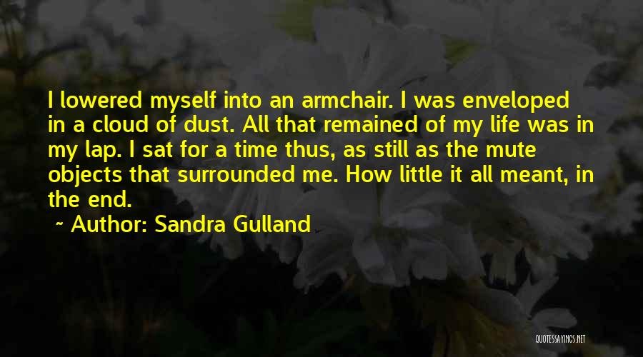 Sandra Gulland Quotes: I Lowered Myself Into An Armchair. I Was Enveloped In A Cloud Of Dust. All That Remained Of My Life