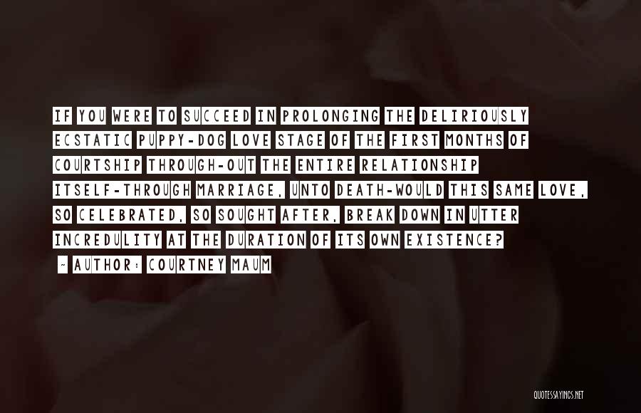 Courtney Maum Quotes: If You Were To Succeed In Prolonging The Deliriously Ecstatic Puppy-dog Love Stage Of The First Months Of Courtship Through-out
