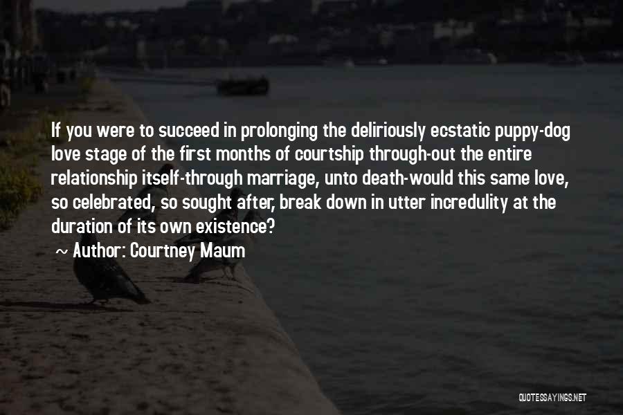 Courtney Maum Quotes: If You Were To Succeed In Prolonging The Deliriously Ecstatic Puppy-dog Love Stage Of The First Months Of Courtship Through-out