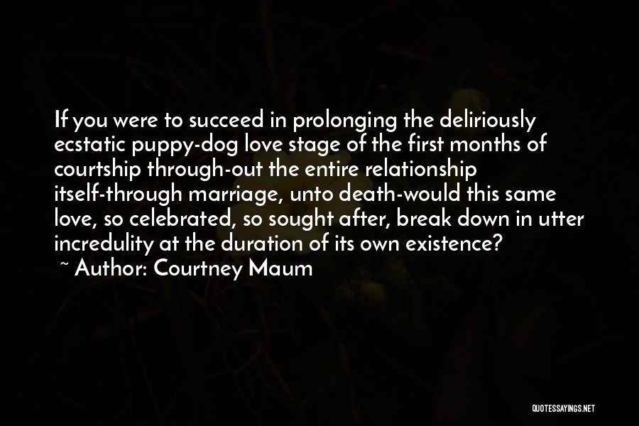 Courtney Maum Quotes: If You Were To Succeed In Prolonging The Deliriously Ecstatic Puppy-dog Love Stage Of The First Months Of Courtship Through-out