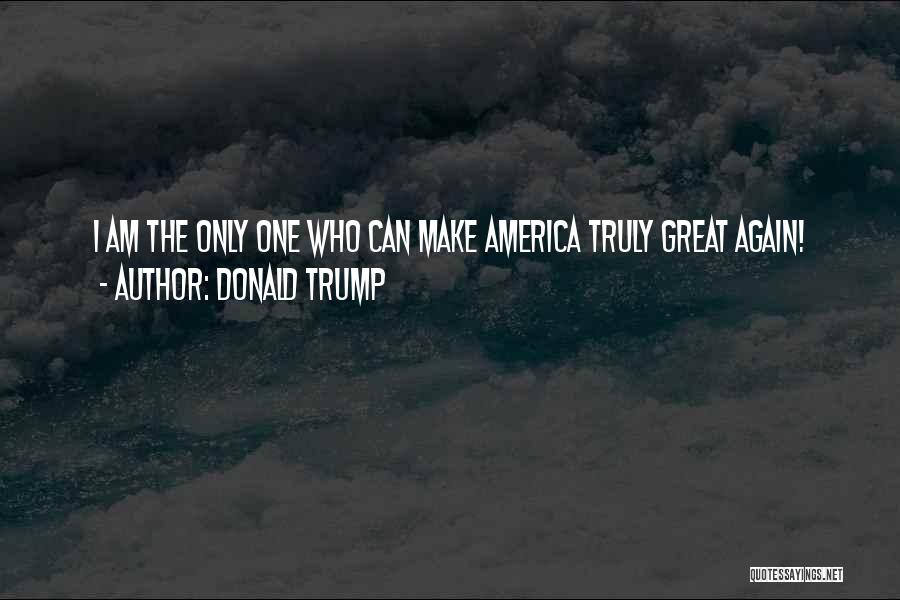 Donald Trump Quotes: I Am The Only One Who Can Make America Truly Great Again!