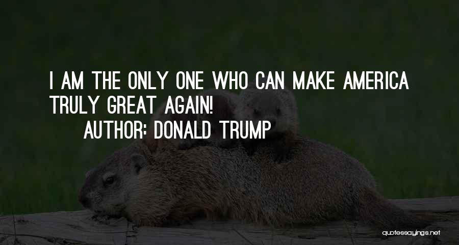 Donald Trump Quotes: I Am The Only One Who Can Make America Truly Great Again!