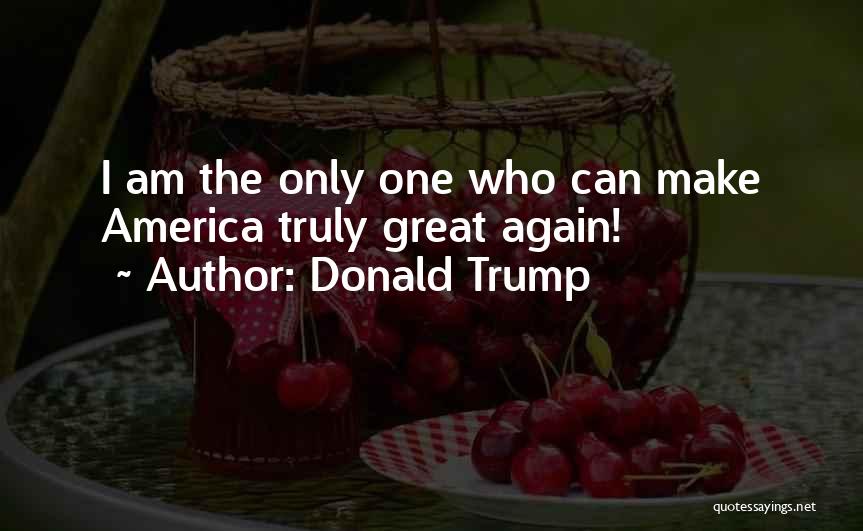 Donald Trump Quotes: I Am The Only One Who Can Make America Truly Great Again!
